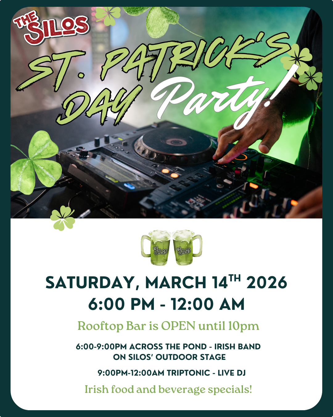 St. Patrick's Day Party on The Silos Rooftop