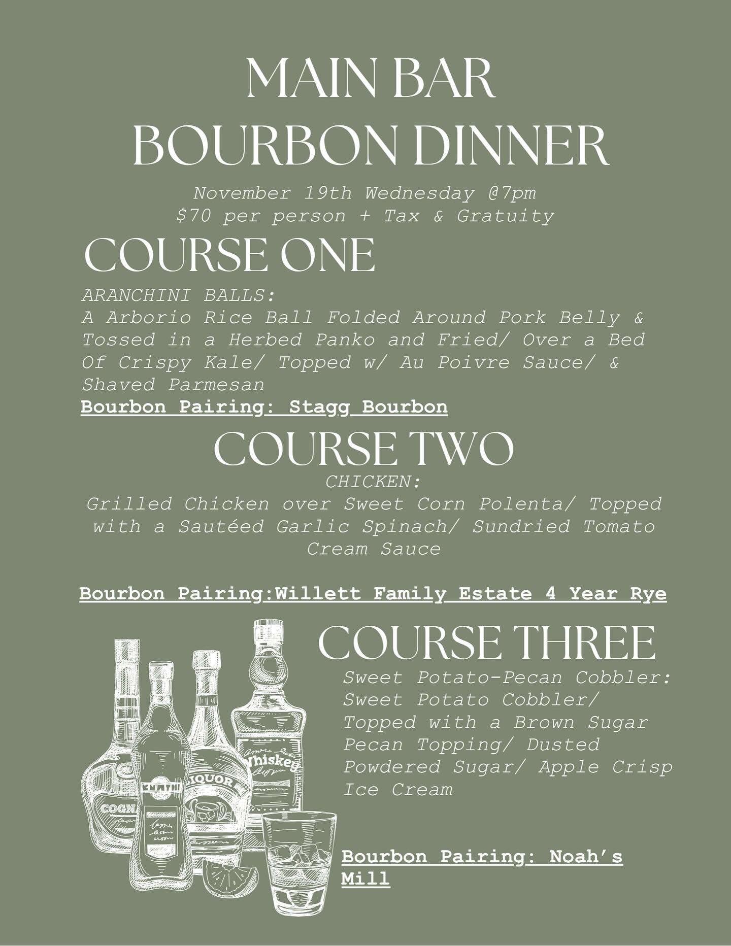 Fin and Tonic Bourbon Dinner Experience