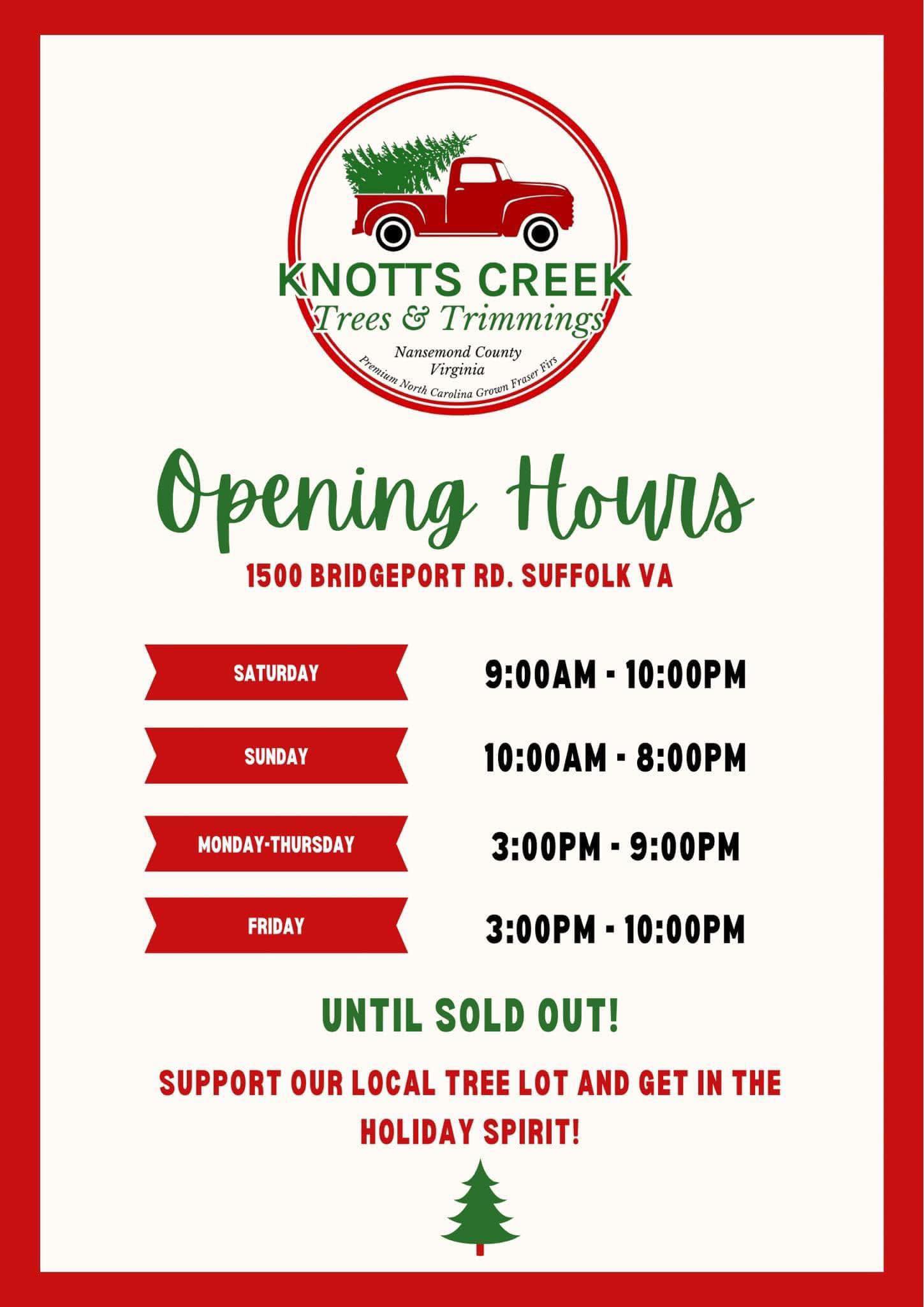 Knotts Creek Christmas Trees Openning Day