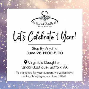 Virginia’s Daughter Bridal Boutique to Celebrate First Anniversary by Surprising 200th Bride With a Free Gown